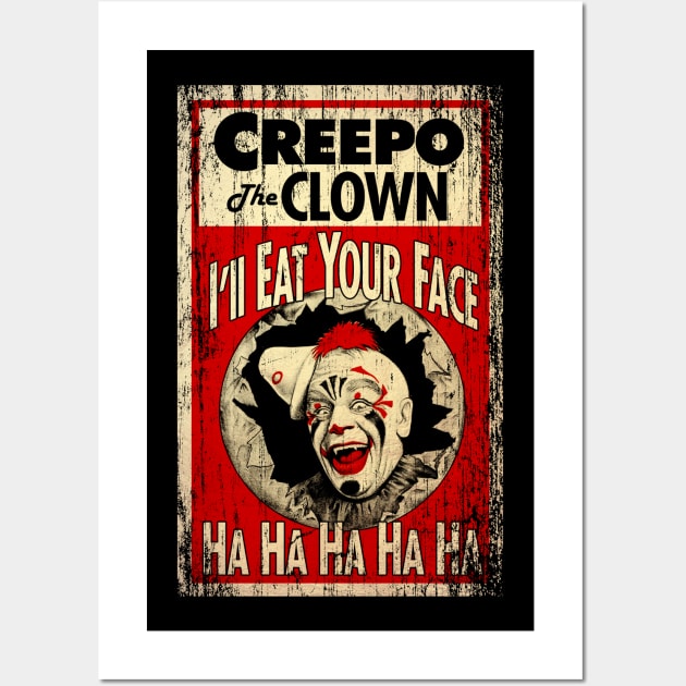 Creepo the Clown Wall Art by Adatude